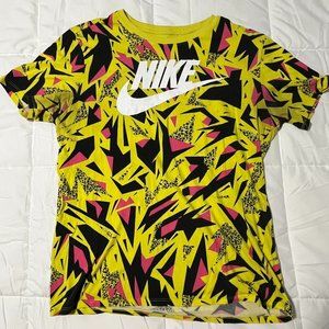 Vintage Nike Crazy Abstract Print T-Shirt Medium